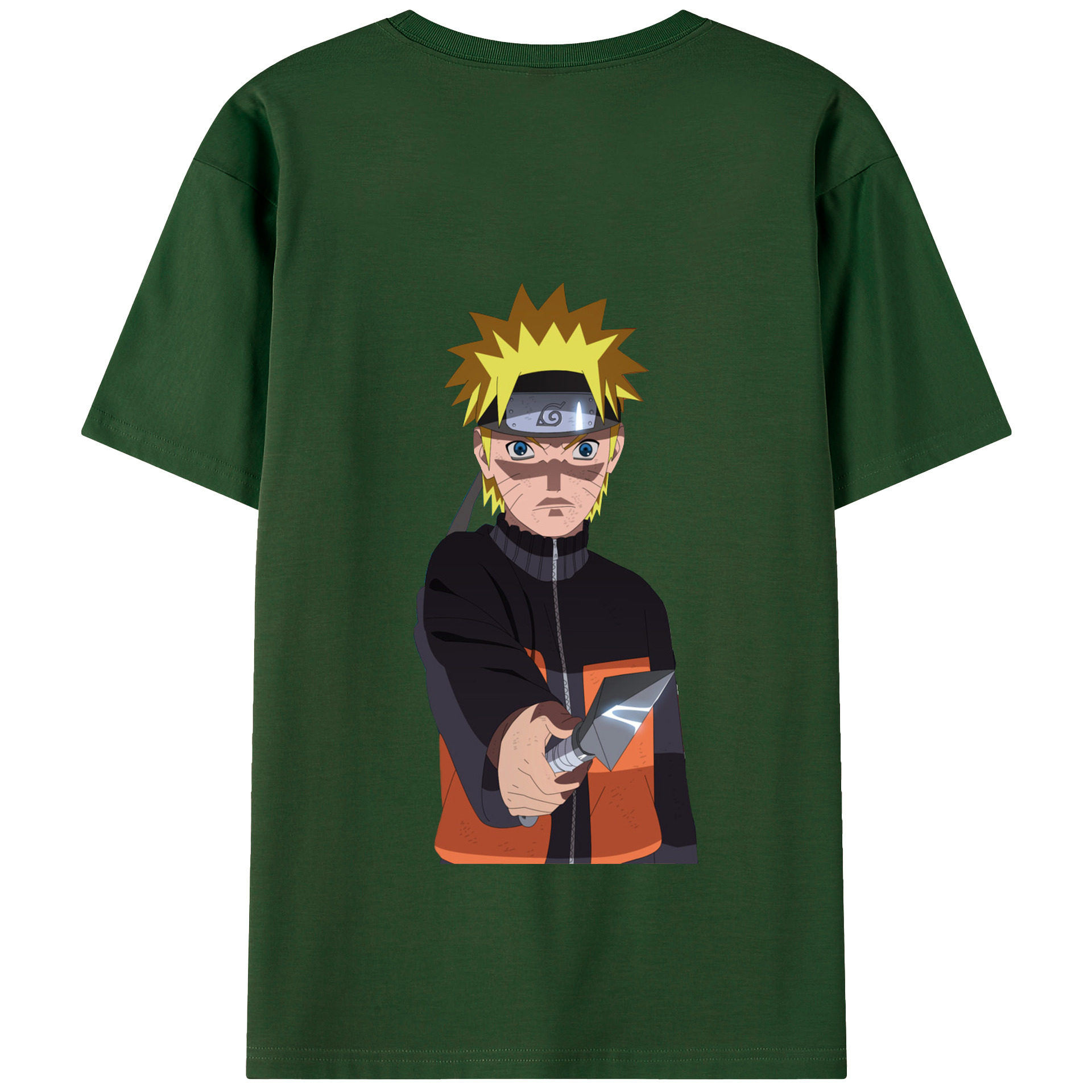 （画像用） NARUTO -ナルト- うずまき ナルト Uzumaki Naruto 綿100％半袖Tシャツ（背面プリント）